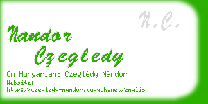 nandor czegledy business card