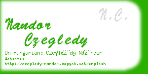 nandor czegledy business card